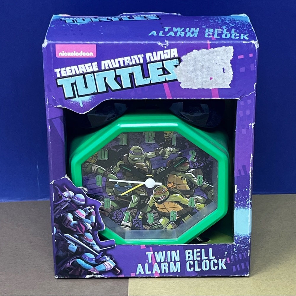 Teenage Mutant Ninja Turtles Twin Bell Alarm Clock 2015 Nickelodeon